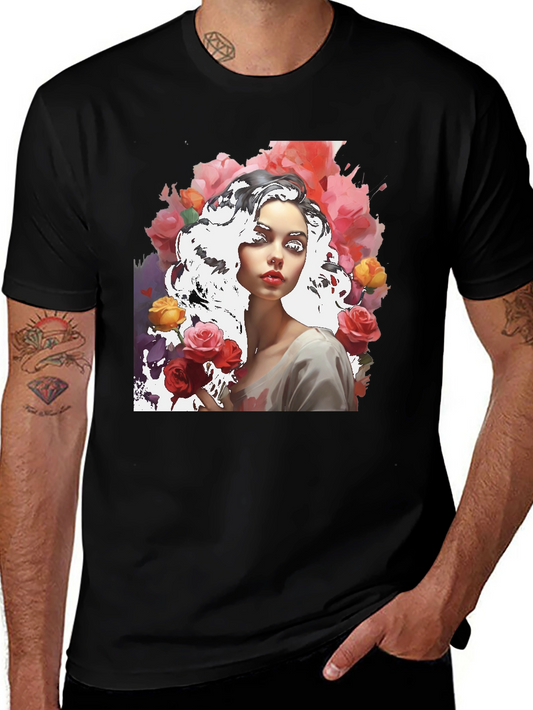 Floral Woman Graphic Tee