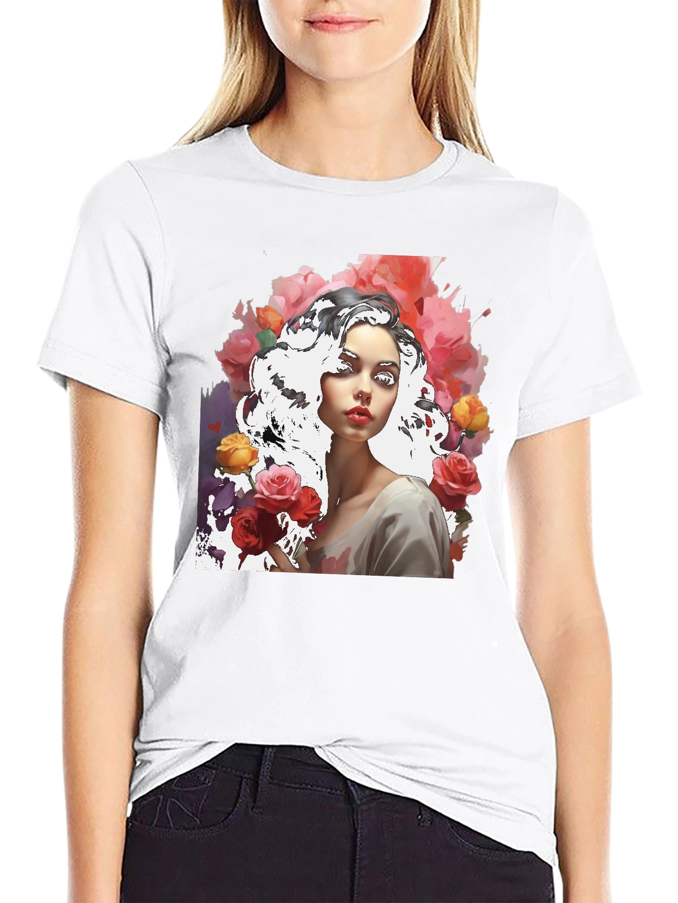 Floral Woman Graphic Tee