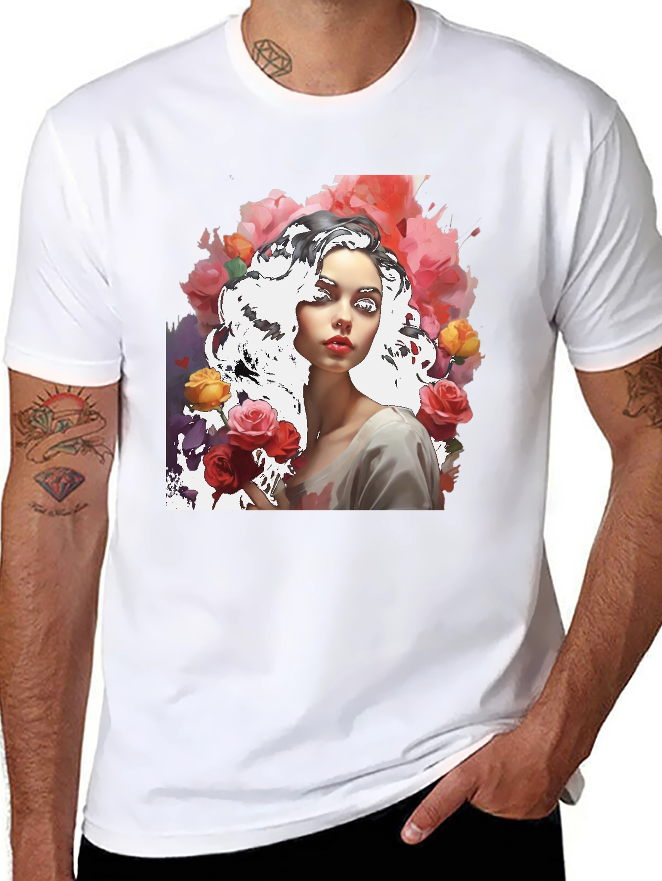 Floral Woman Graphic Tee