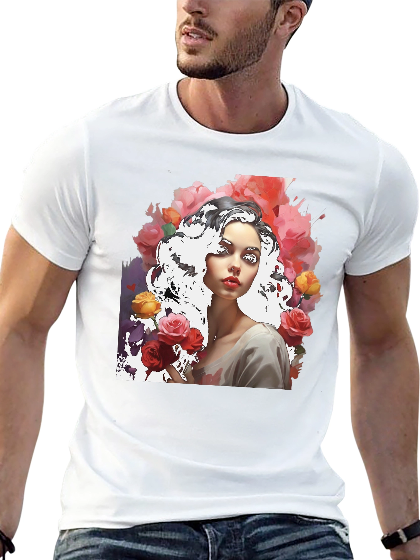 Floral Woman Graphic Tee