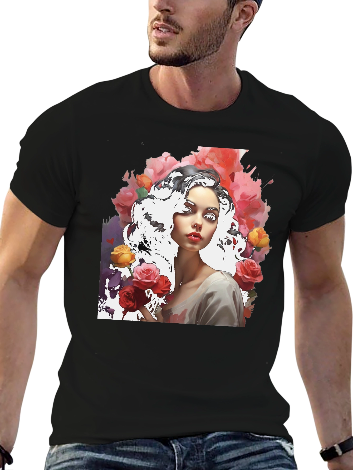 Floral Woman Graphic Tee