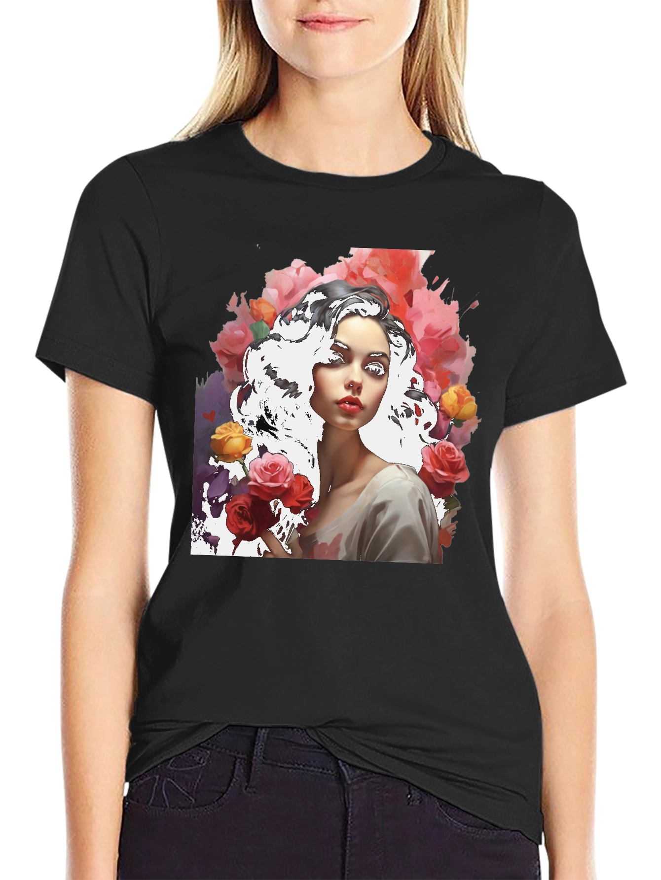 Floral Woman Graphic Tee