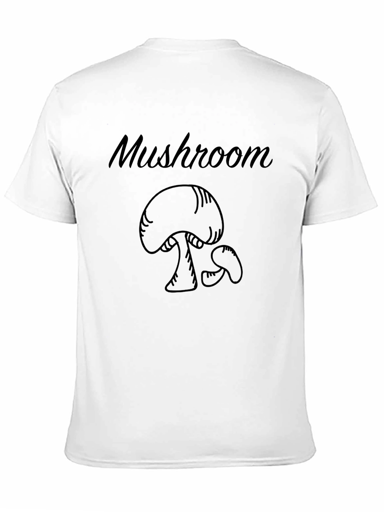 Mushroom Graphic Tee - Black Crew Neck