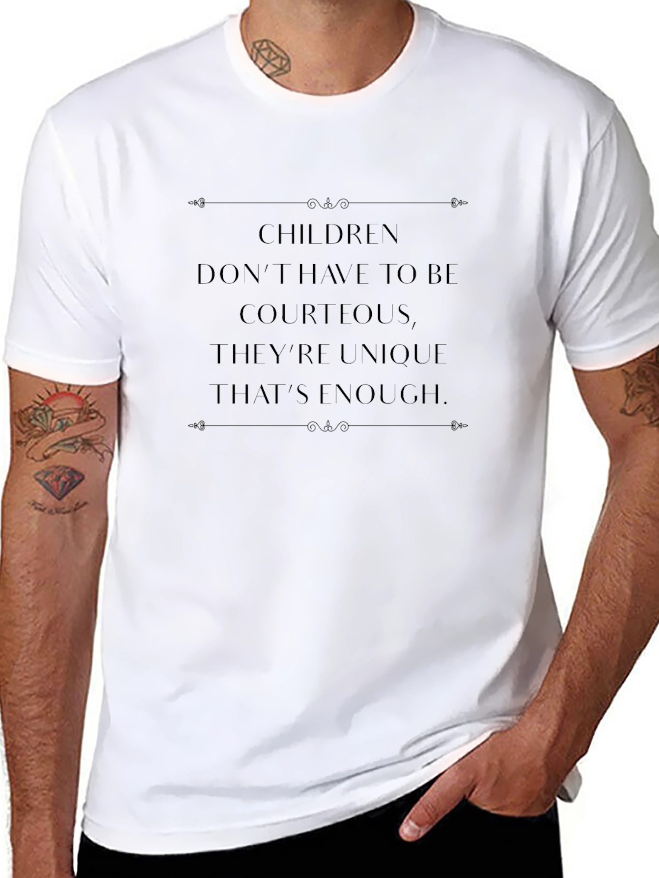 Unique Quote Black T-Shirt