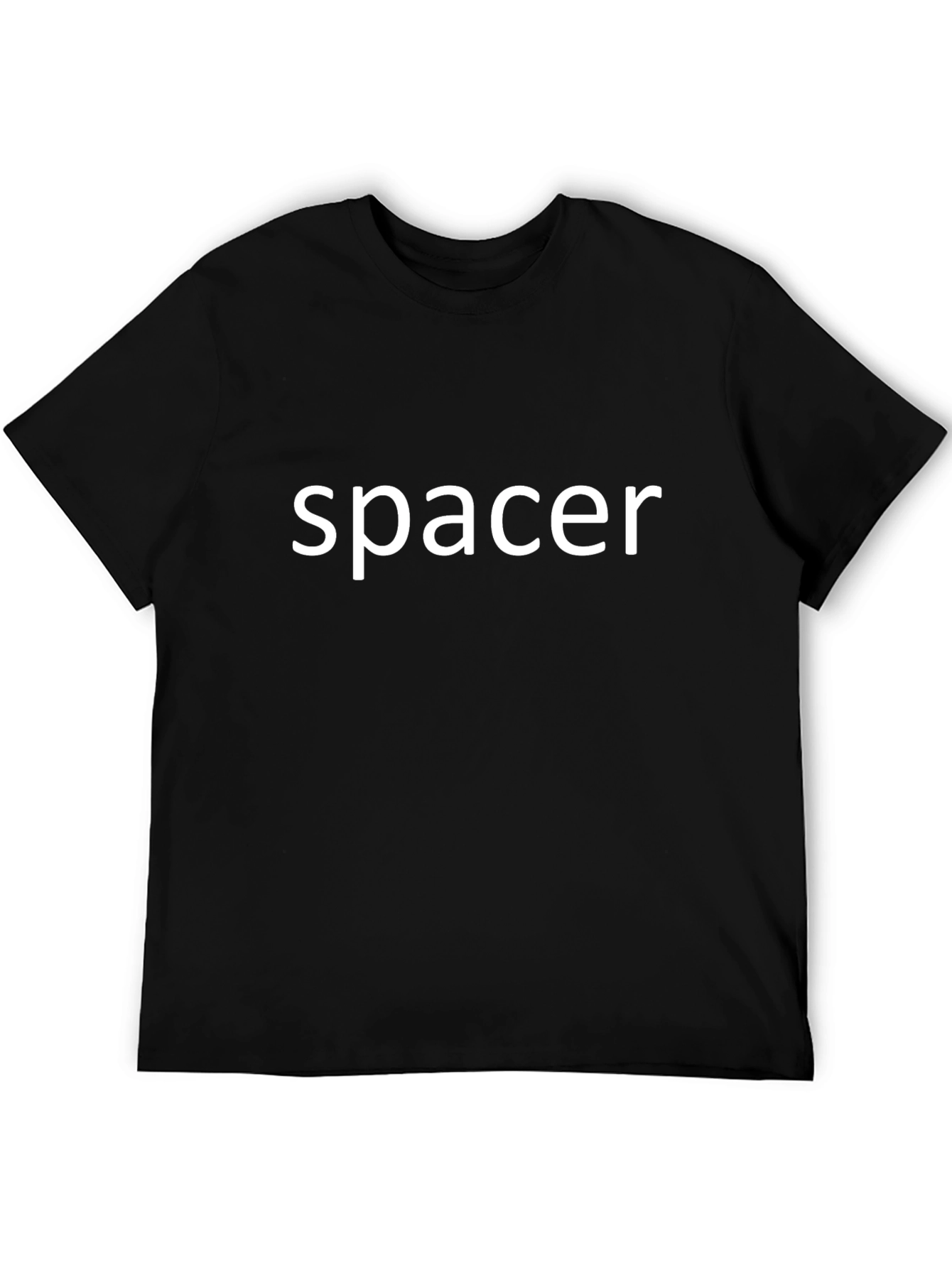 Spacer Graphic Tee - Black Cotton T-Shirt