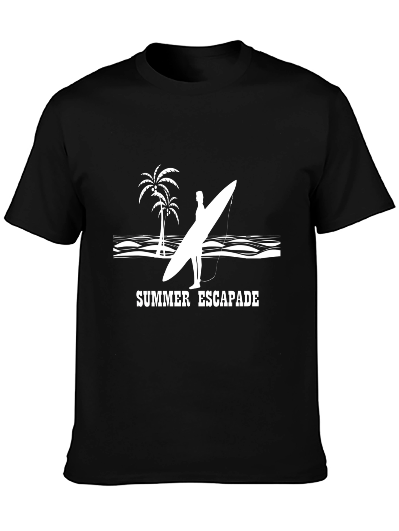 Summer Escapade Graphic T-Shirt - Black