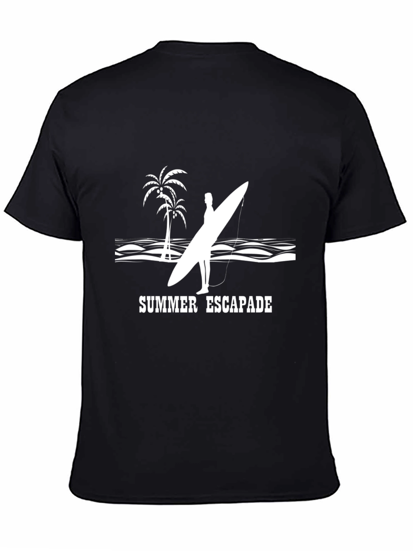 Summer Escapade Graphic T-Shirt - Black