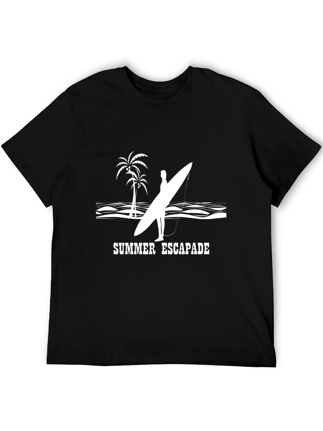 Summer Escapade Graphic T-Shirt - Black