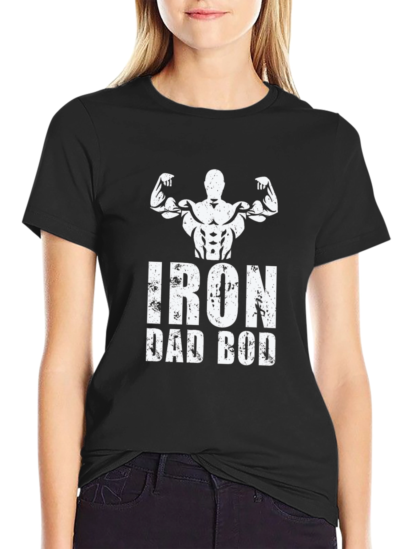 Iron Dad Bod Graphic T-Shirt - Black
