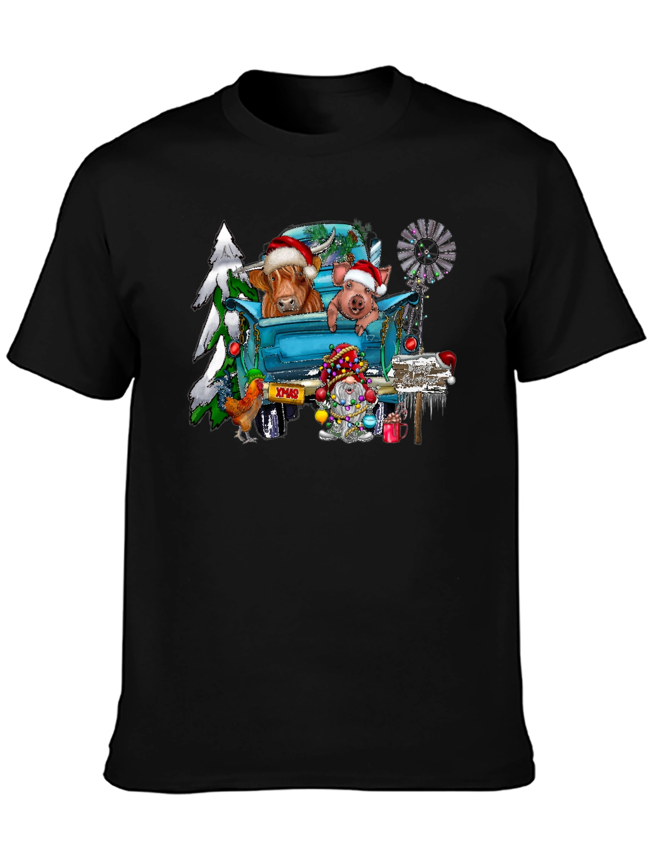 Festive Farm Animal Christmas T-Shirt