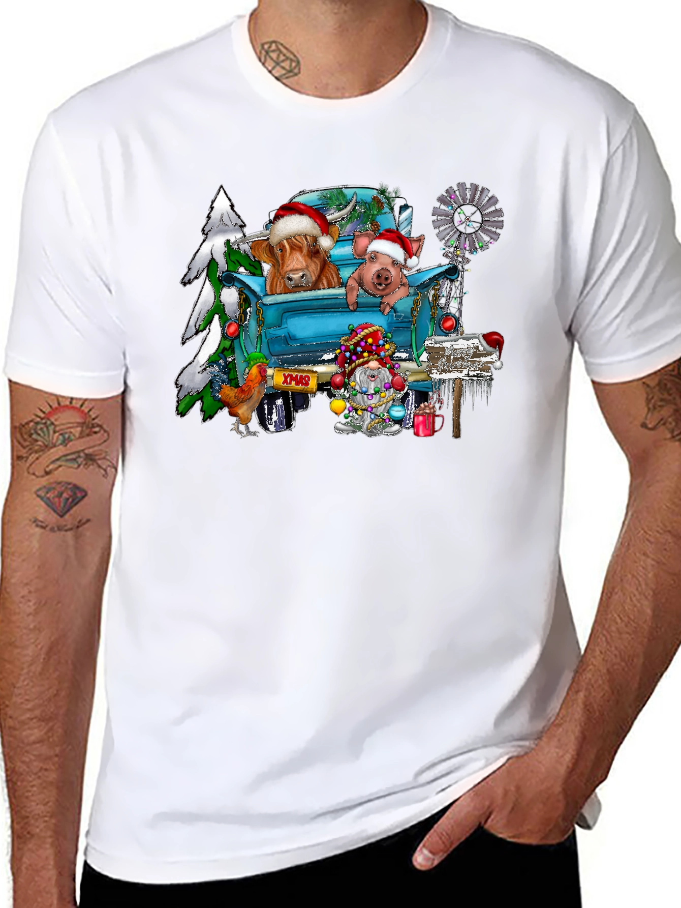 Festive Farm Animal Christmas T-Shirt