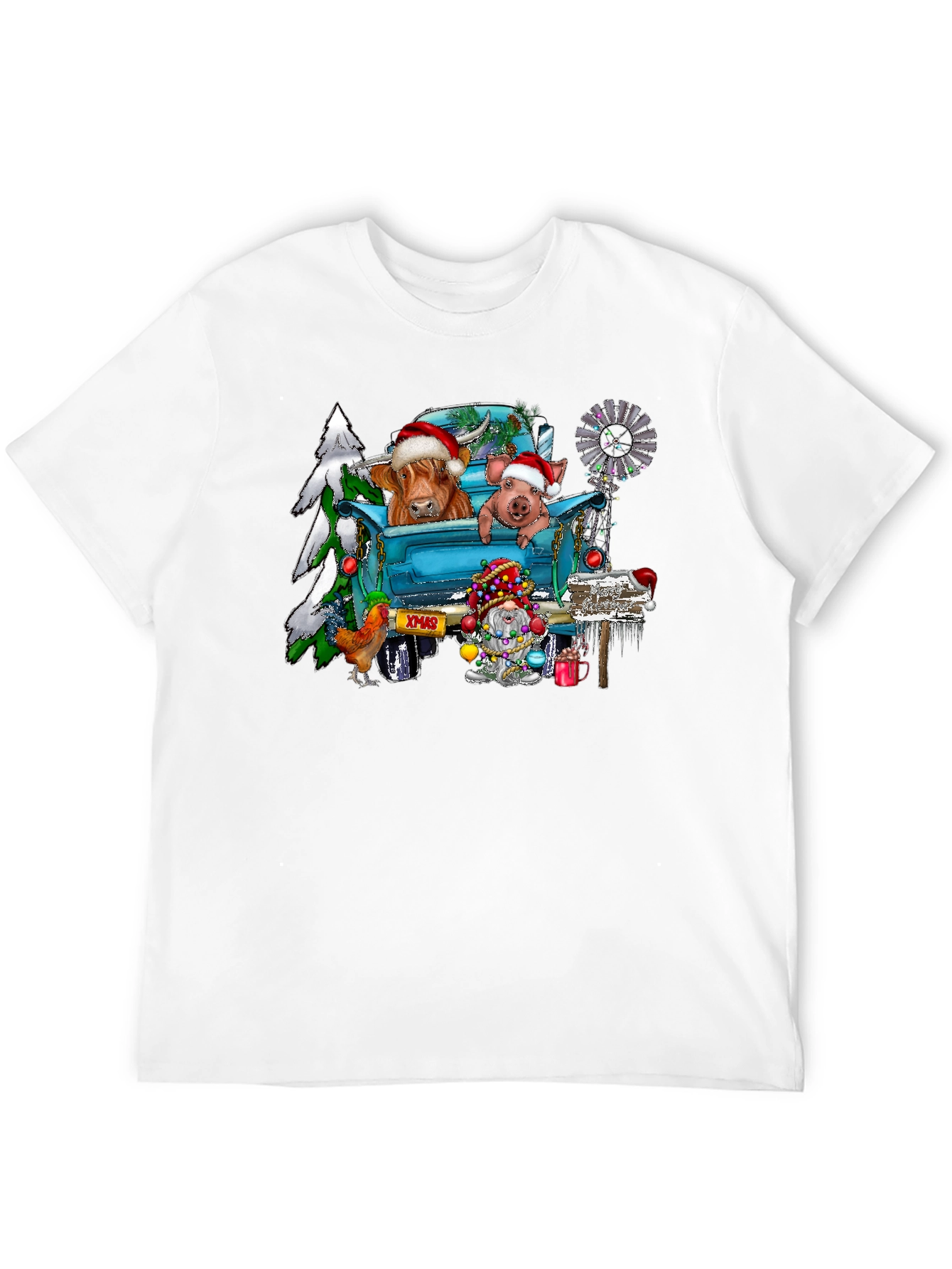 Festive Farm Animal Christmas T-Shirt