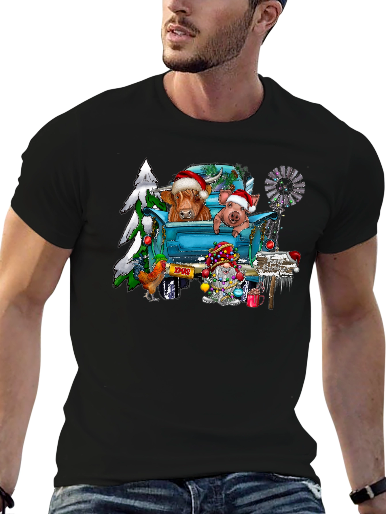 Festive Farm Animal Christmas T-Shirt