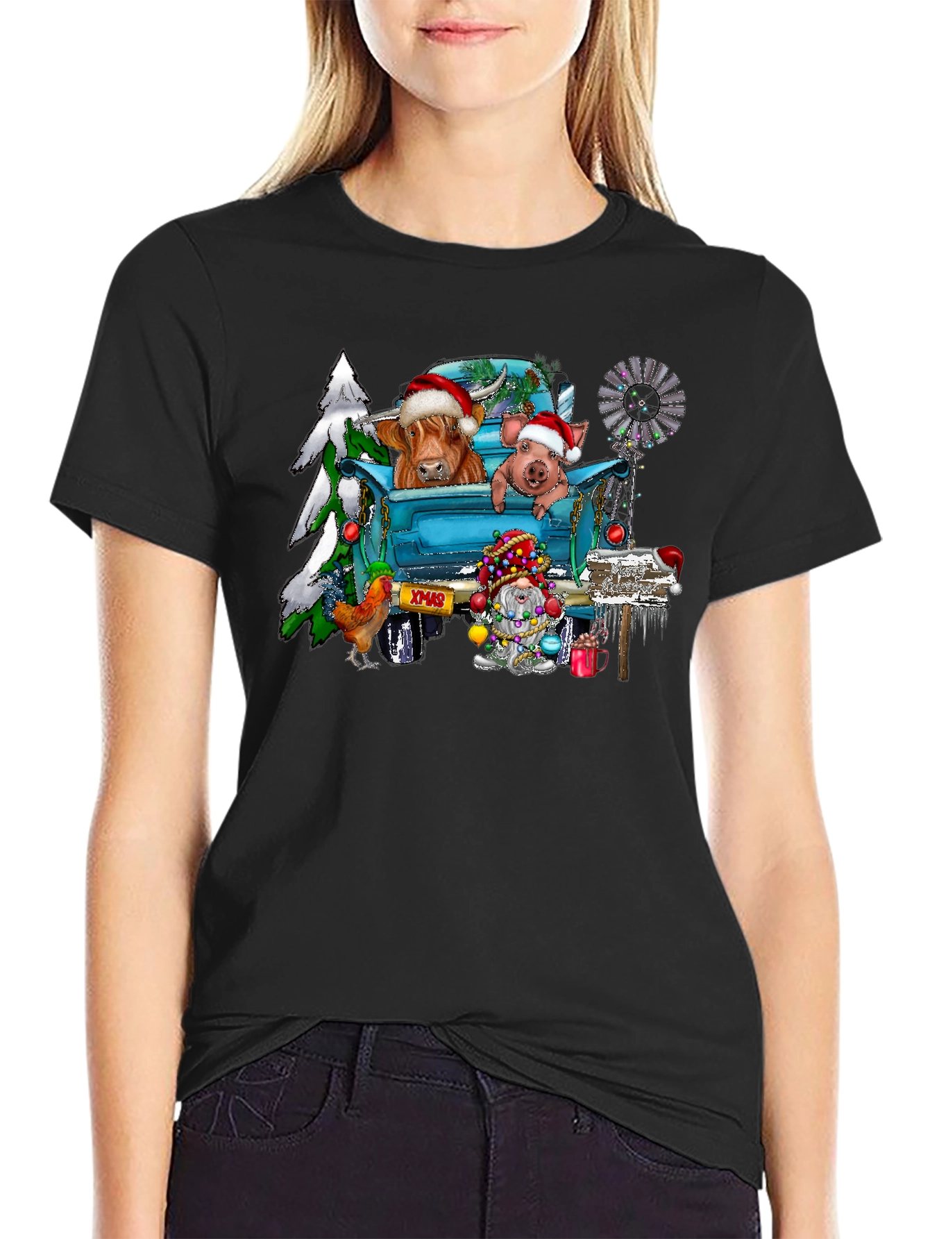 Festive Farm Animal Christmas T-Shirt
