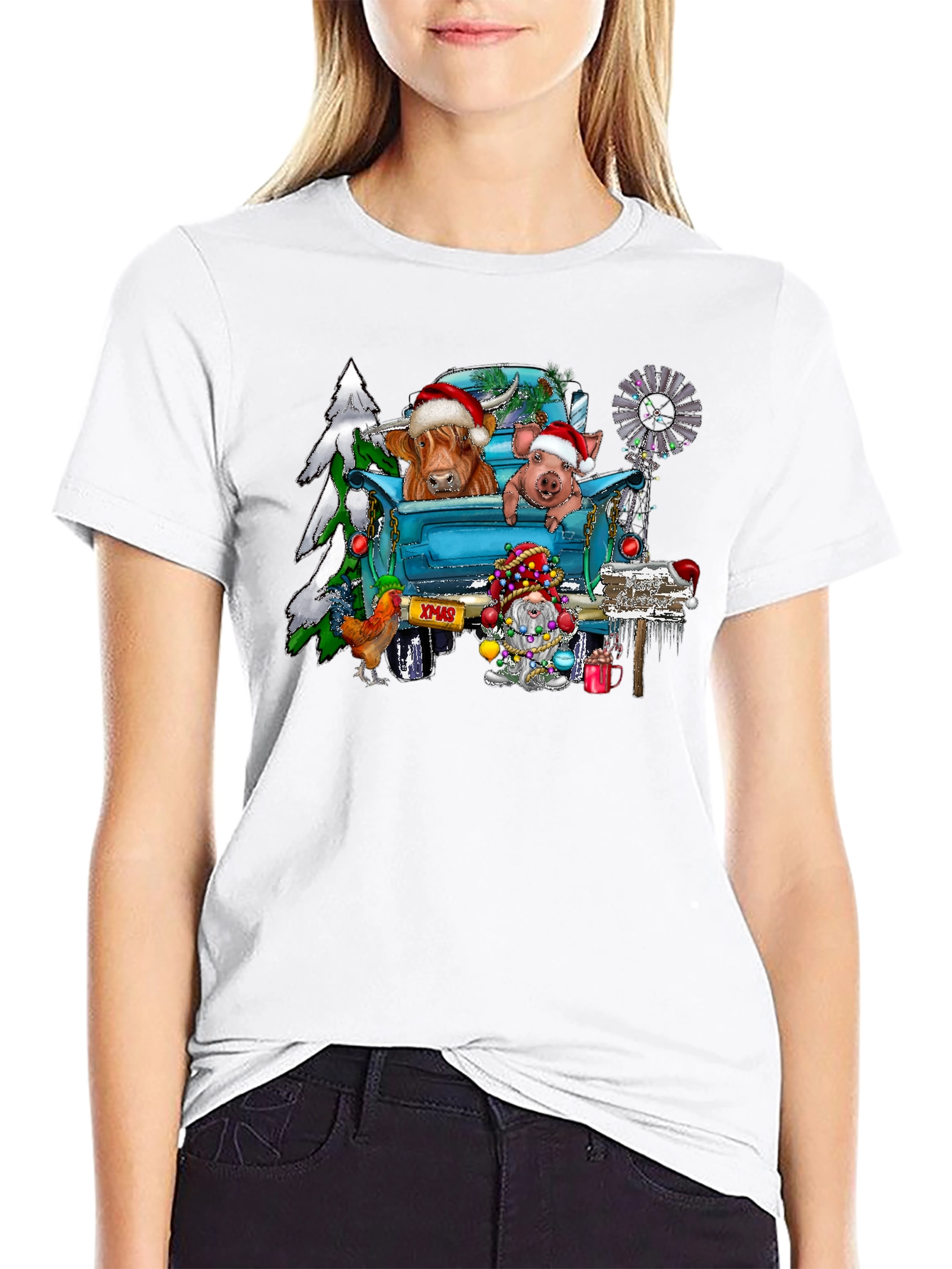 Festive Farm Animal Christmas T-Shirt