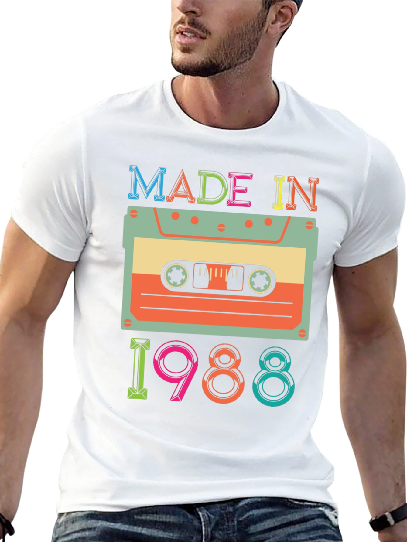 Made in 1988 Cassette Tape Graphic Tee