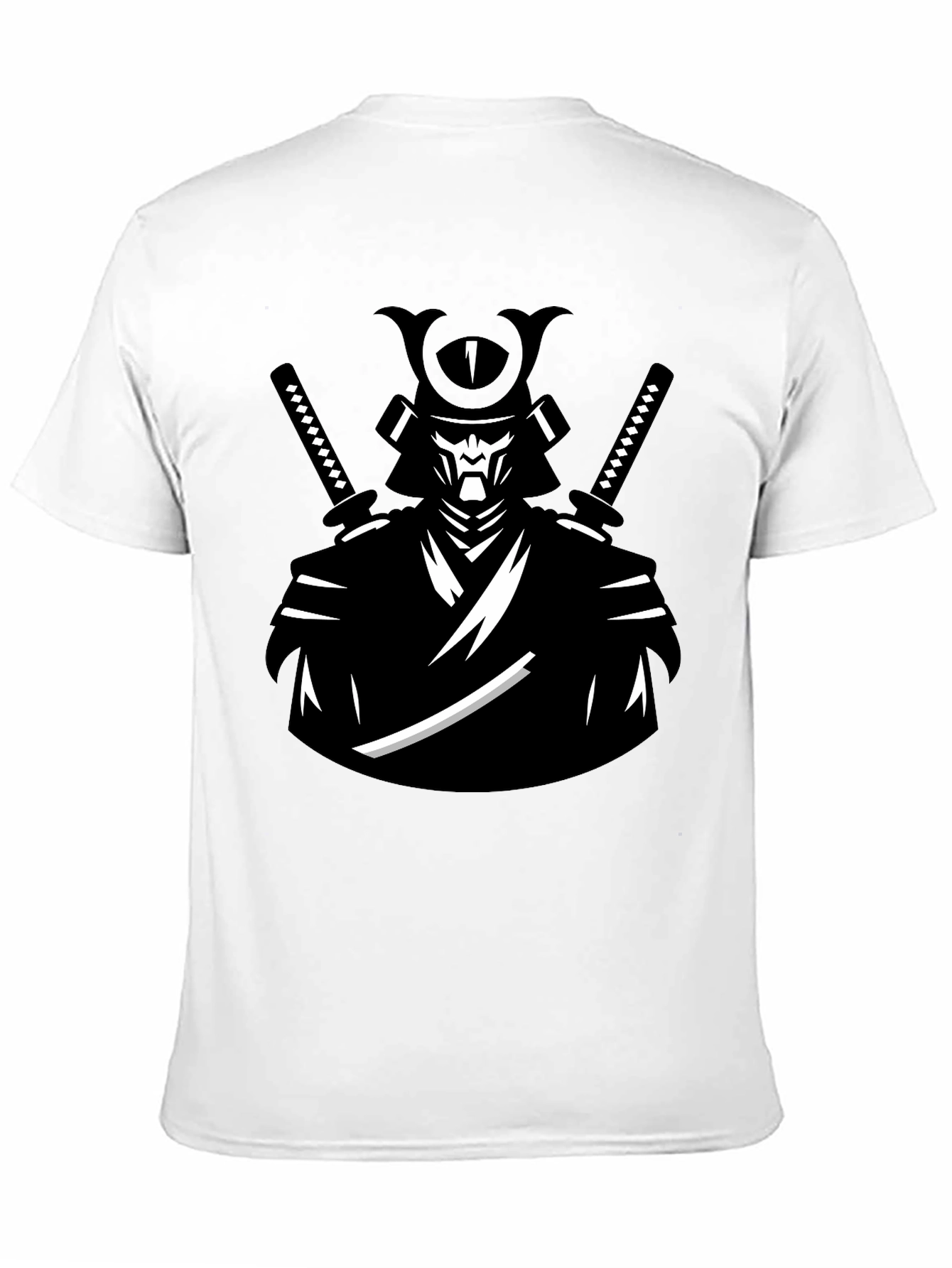 Samurai Warrior Graphic Tee - Cool Black T-Shirt