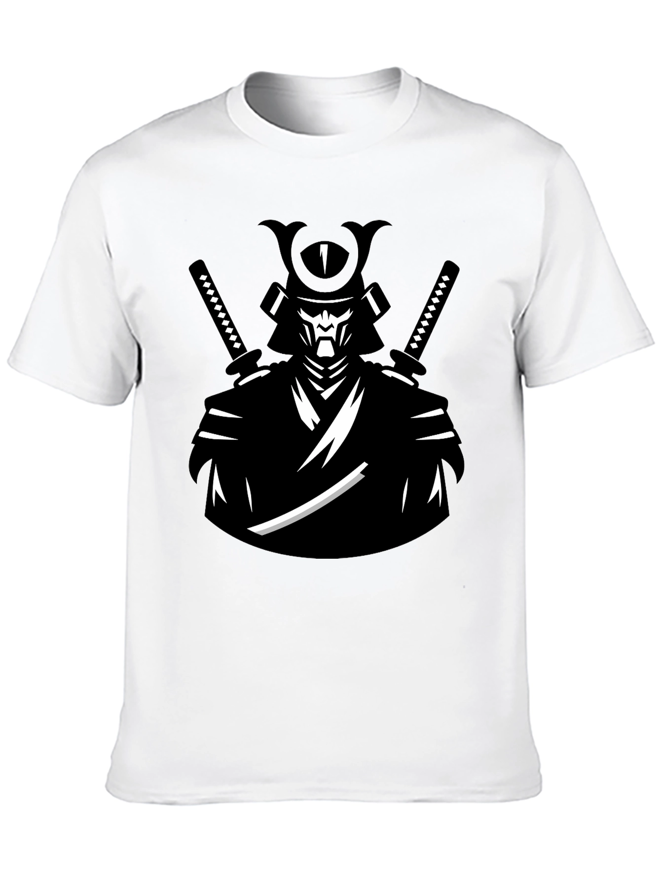 Samurai Warrior Graphic Tee - Cool Black T-Shirt
