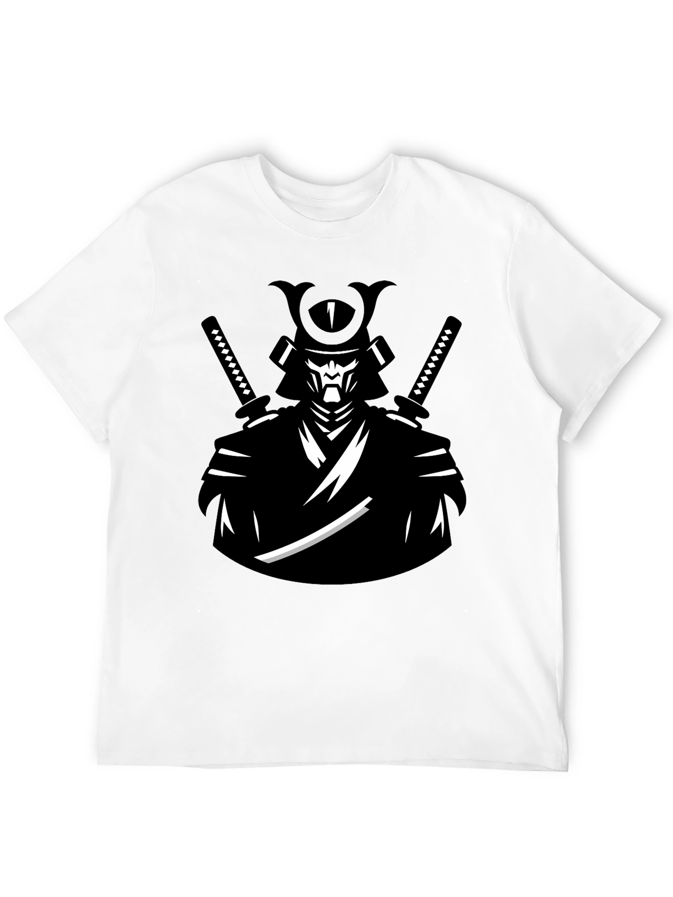 Samurai Warrior Graphic Tee - Cool Black T-Shirt