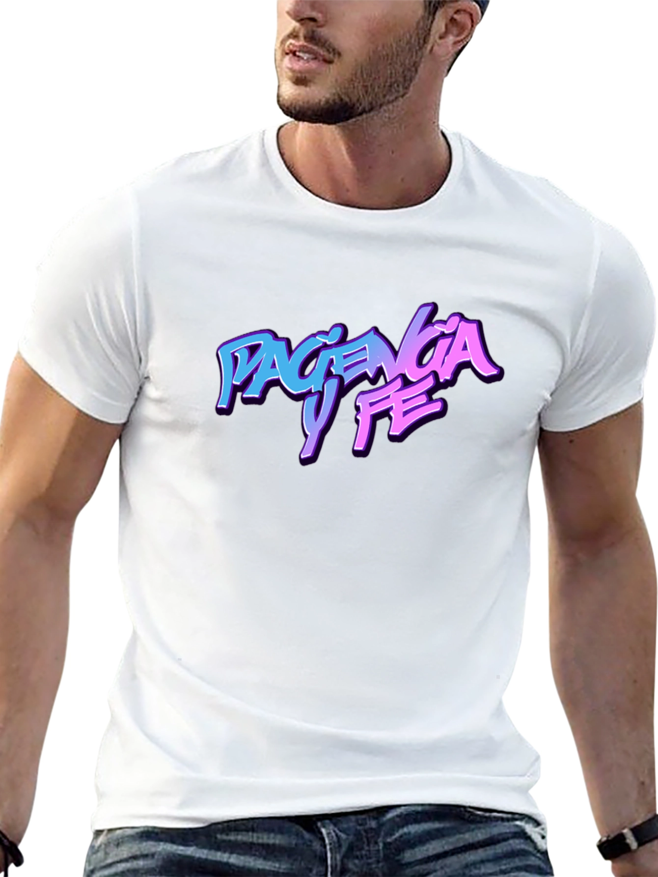 Paciencia y Fe Graphic Tee - Trendy Streetwear