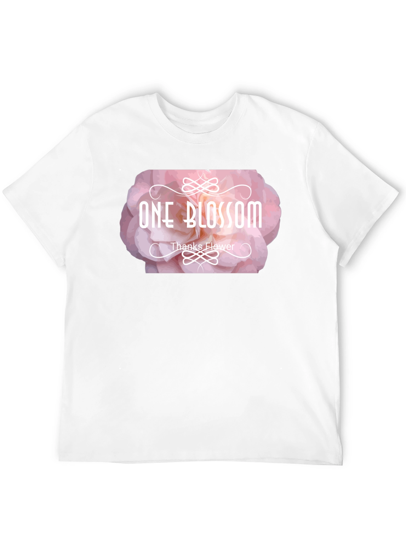 One Blossom Graphic Tee - Black Cotton T-Shirt