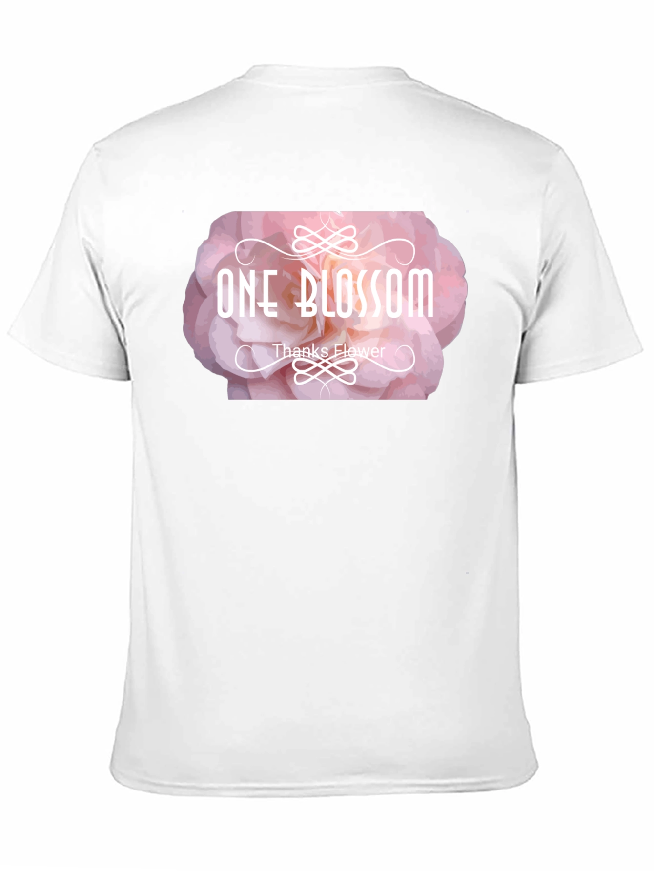 One Blossom Graphic Tee - Black Cotton T-Shirt