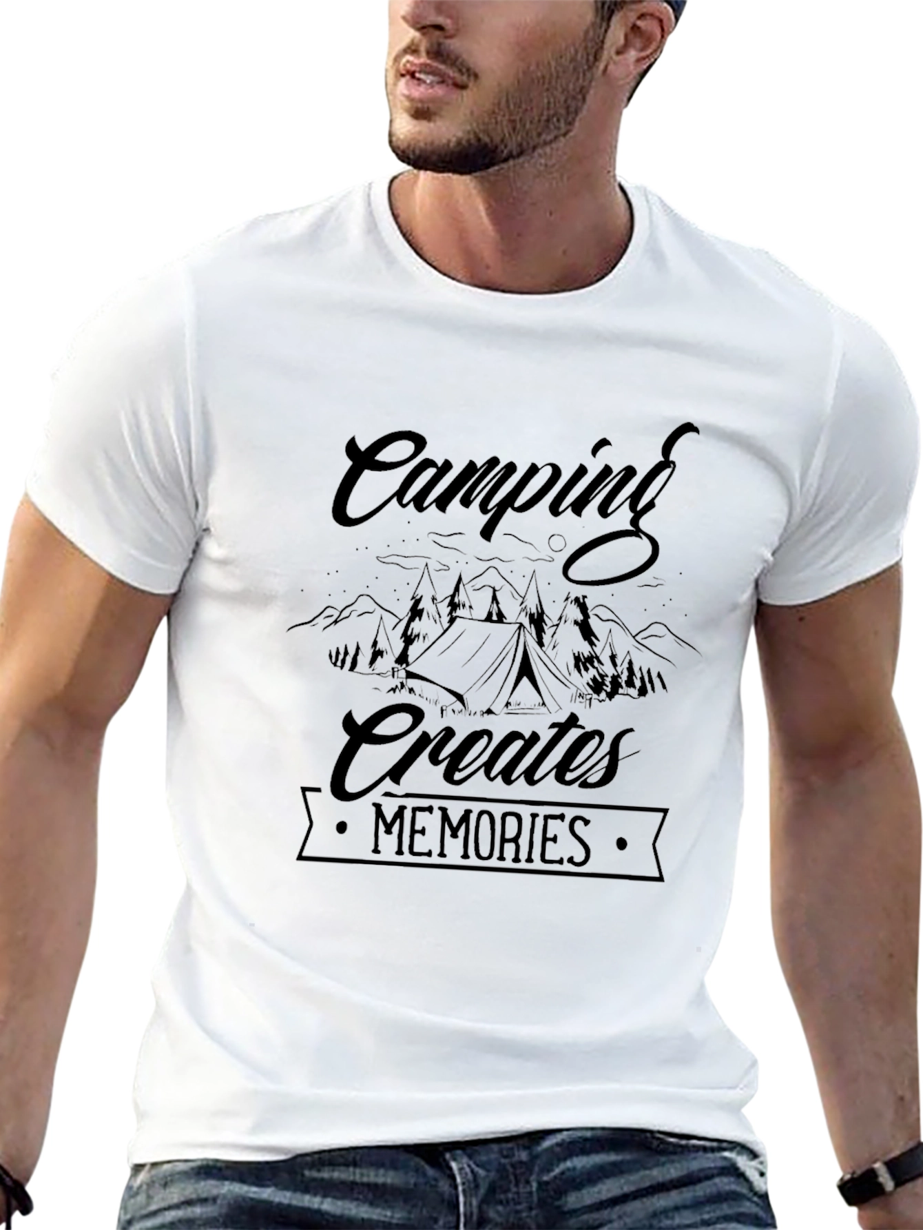 Camping Creates Memories Black T-Shirt