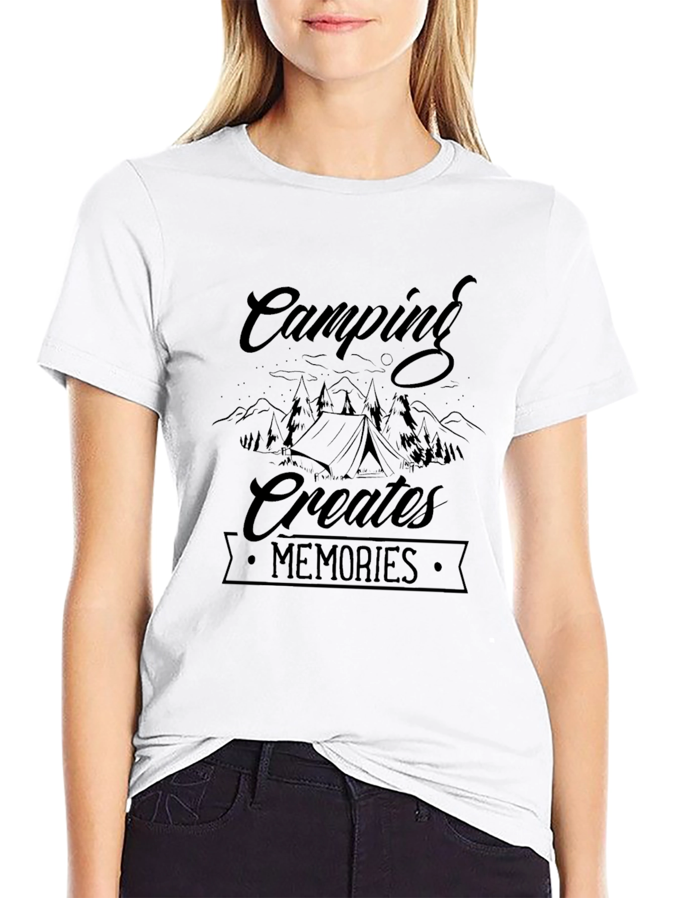 Camping Creates Memories Black T-Shirt