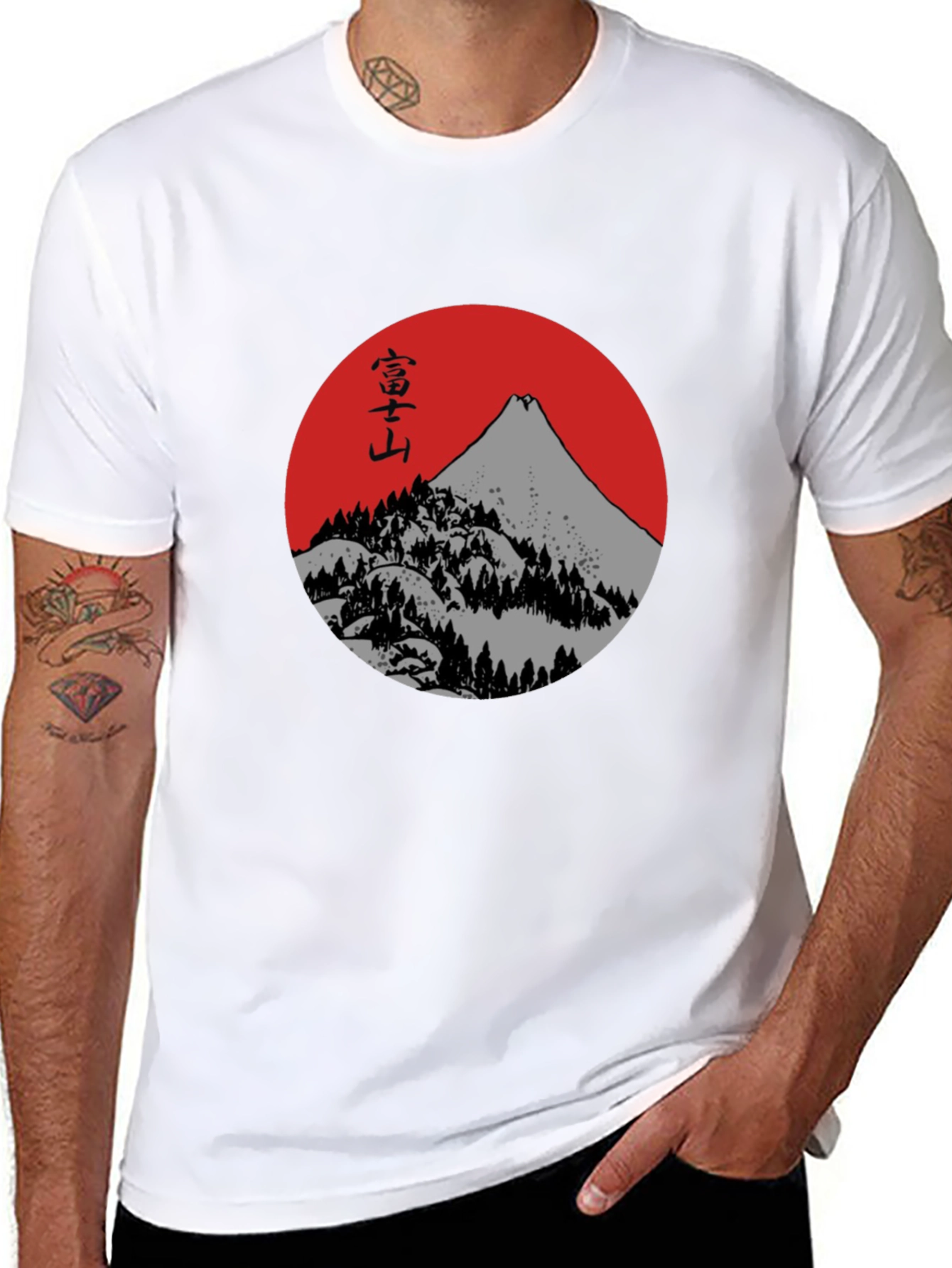 Mount Fuji Graphic Tee - Japanese Inspired Black T-Shirt