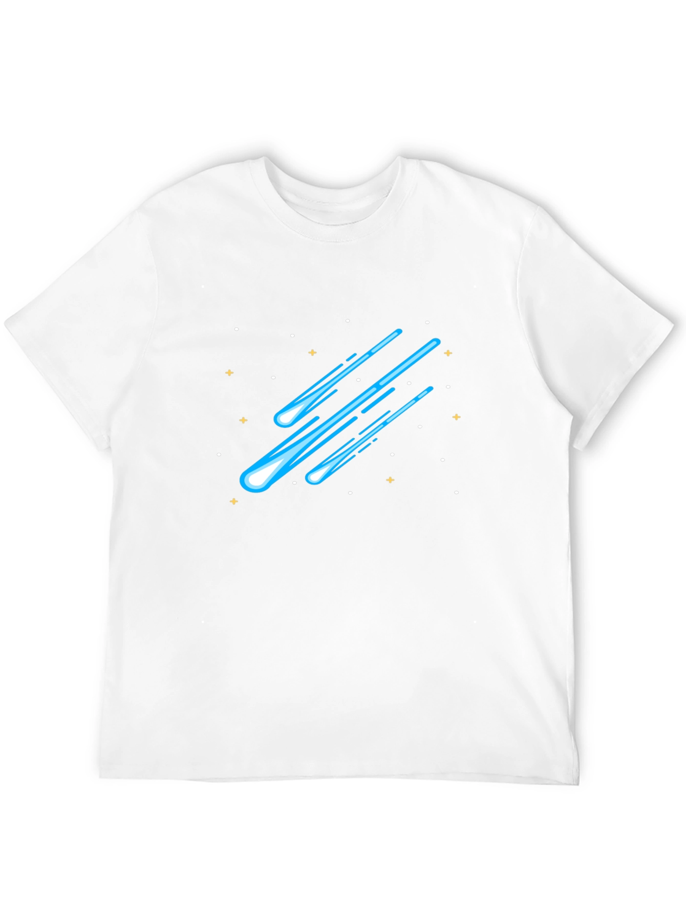 Meteor Shower Graphic Tee - Black Cotton T-Shirt