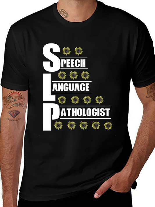 SLP Speech Language Pathologist Sunflower T-Shirt