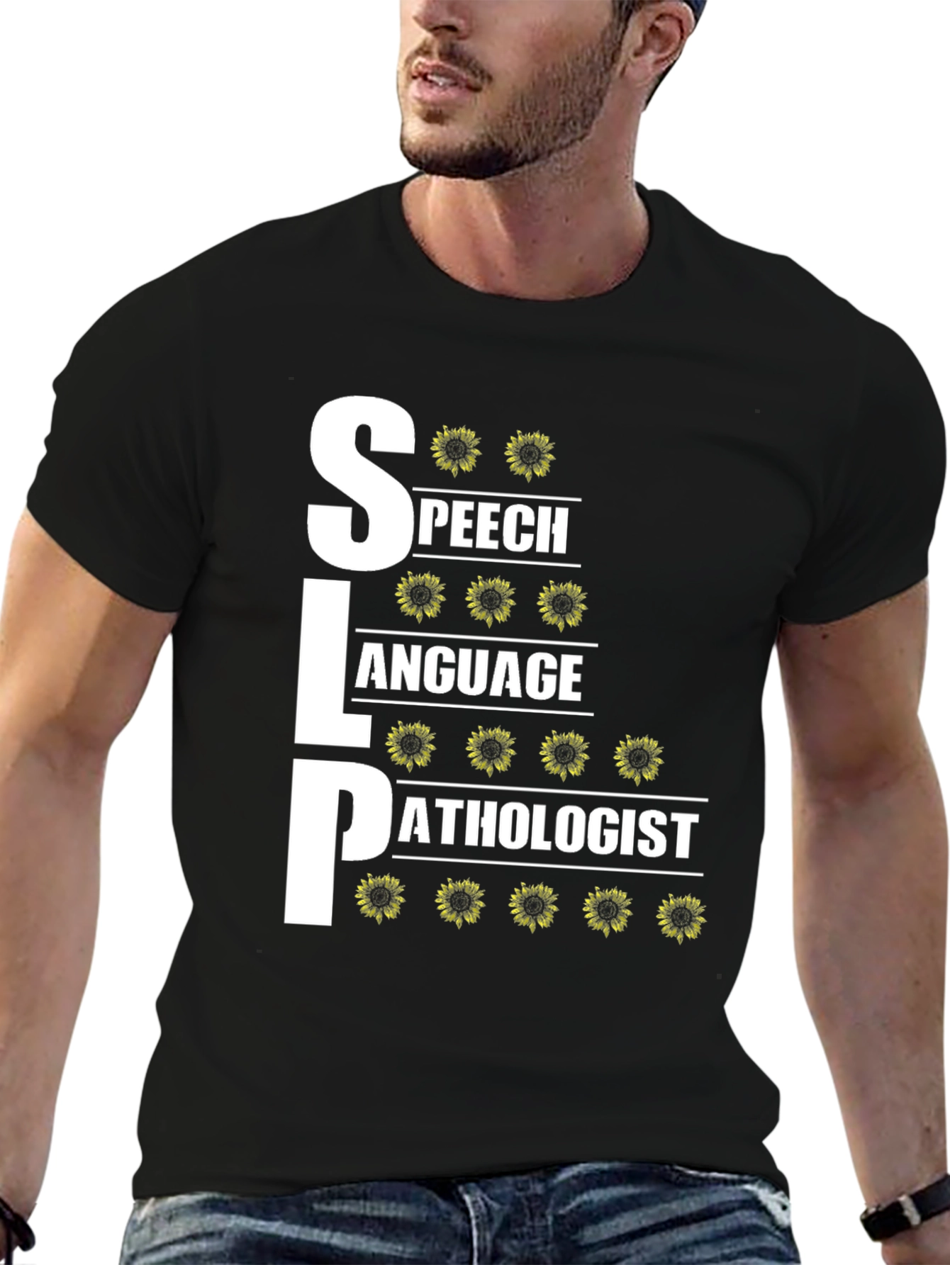 SLP Speech Language Pathologist Sunflower T-Shirt