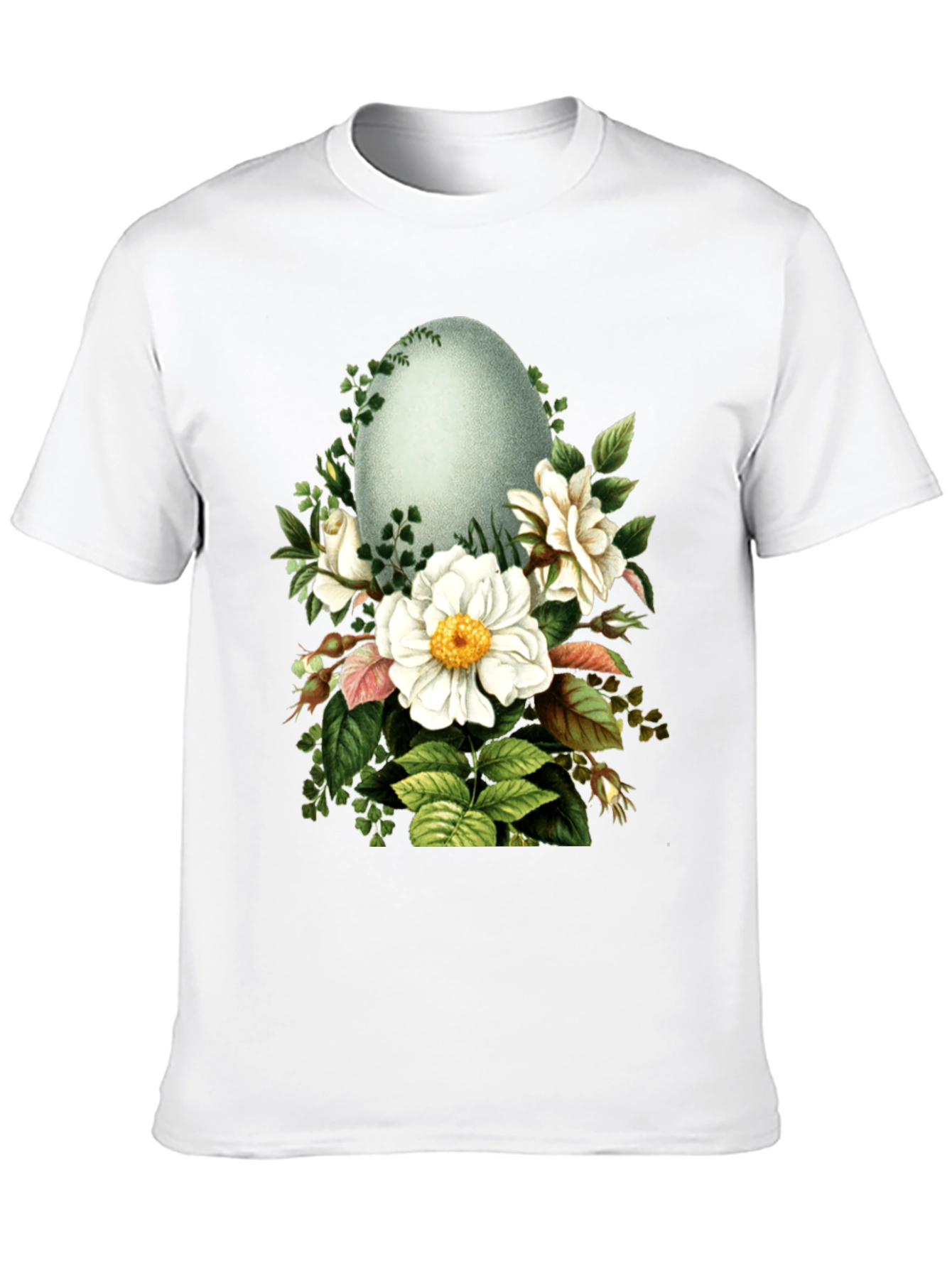 Floral Egg Graphic Tee - Unique Design