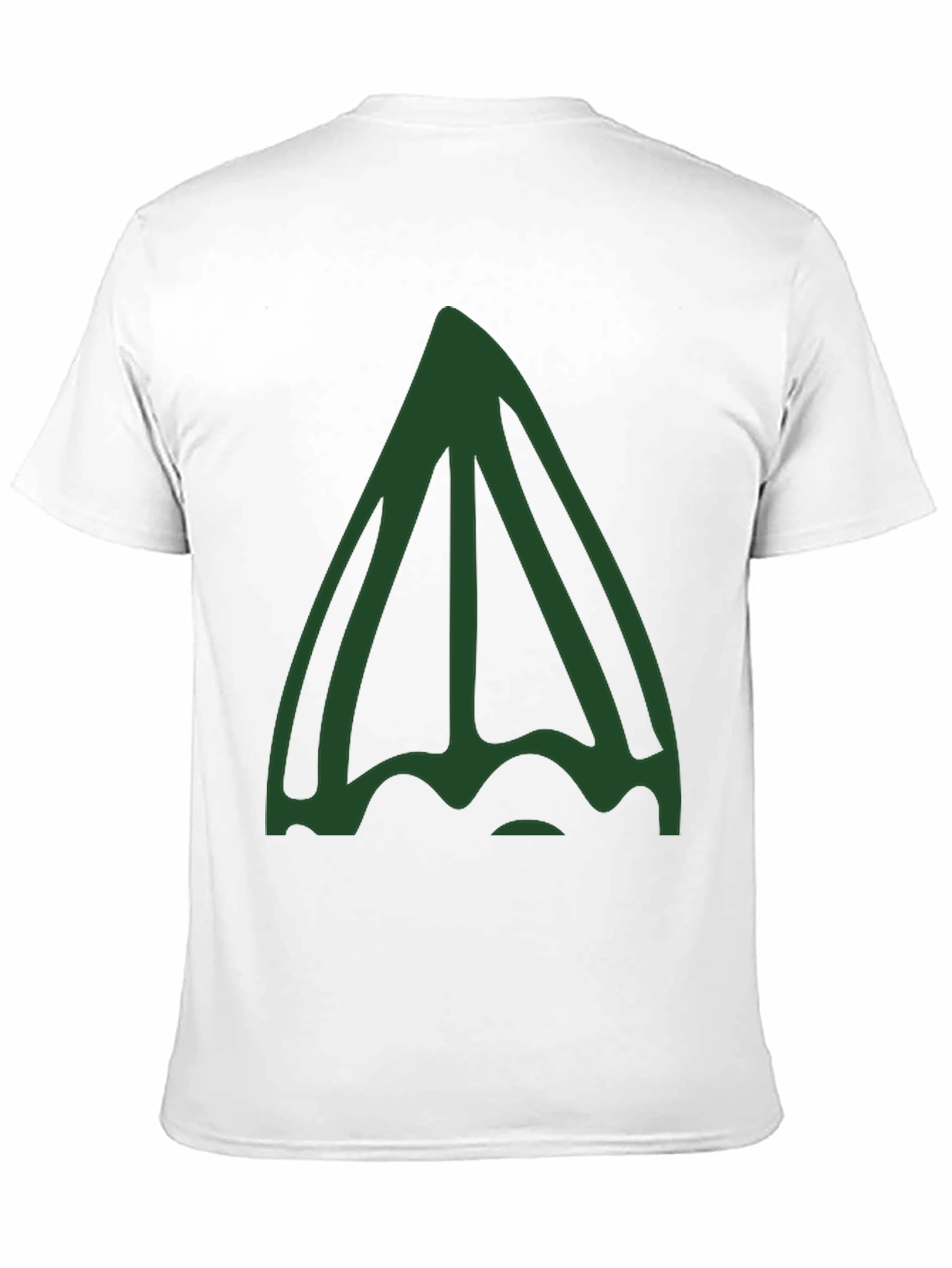 Unique Green Abstract Graphic Black T-Shirt