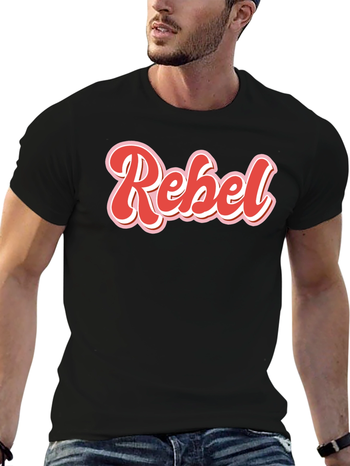 Retro Rebel T-Shirt - Black Cotton Tee