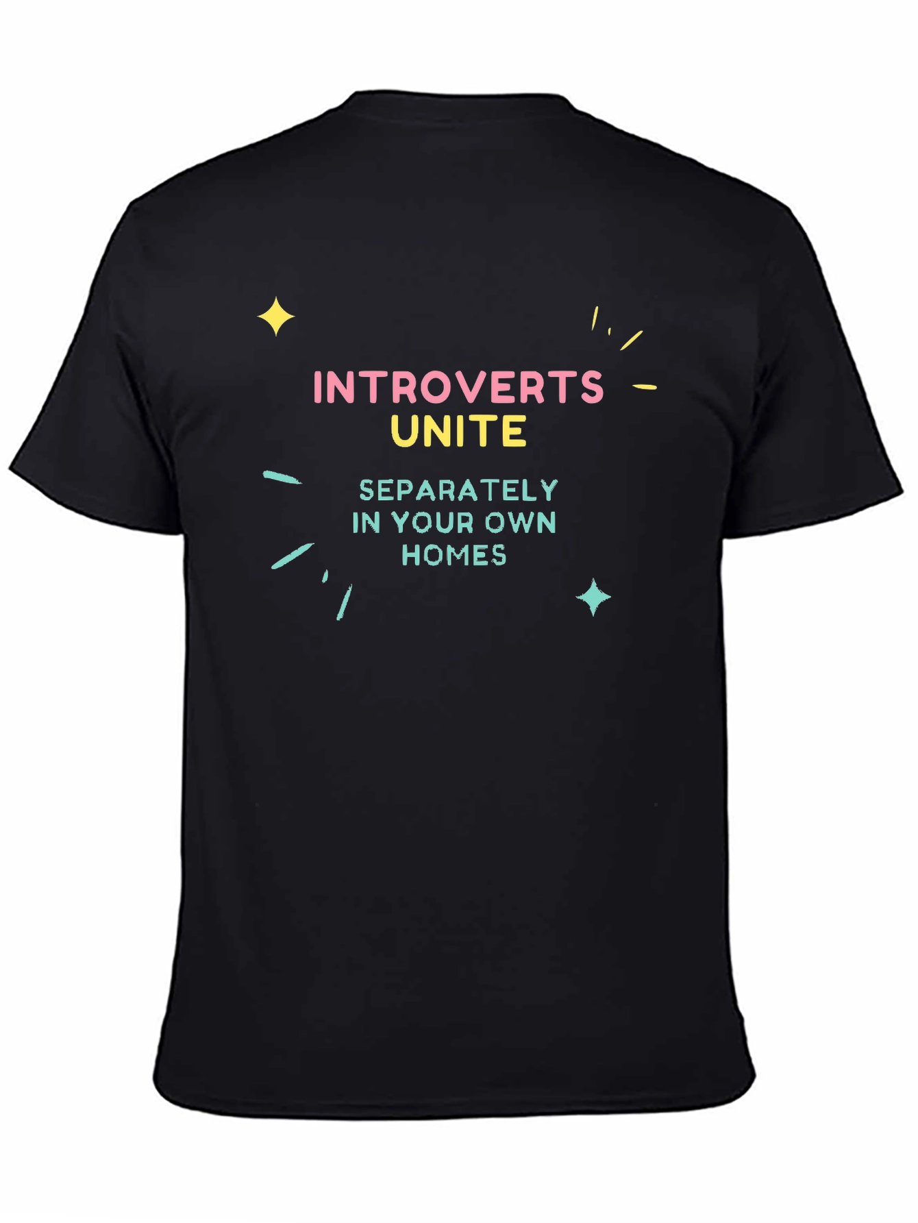Introverts Unite Black Graphic Tee
