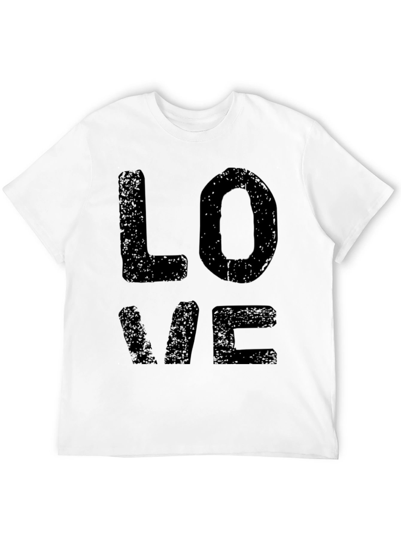 Love Graphic Print Mens Black T-Shirt