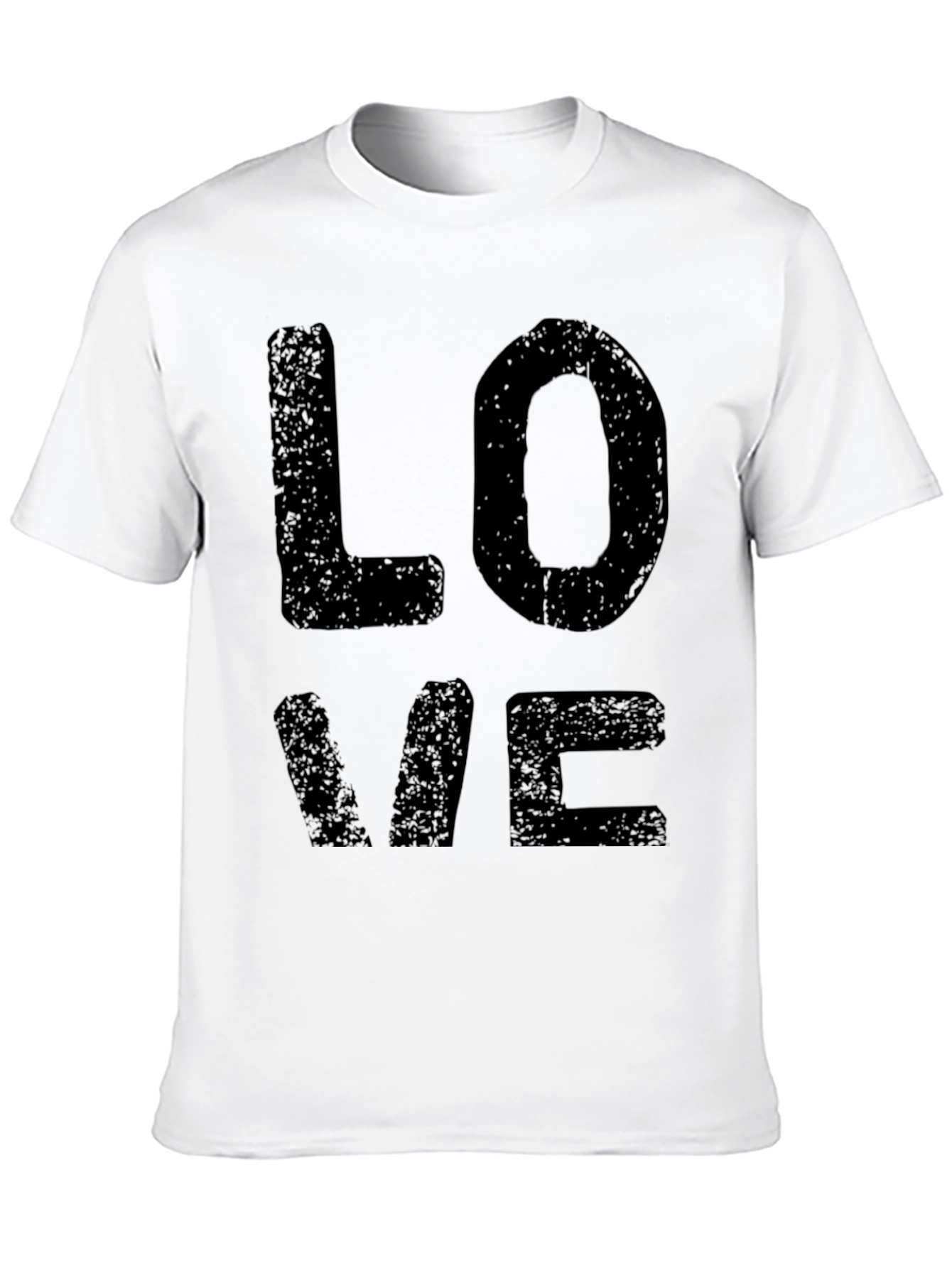 Love Graphic Print Mens Black T-Shirt