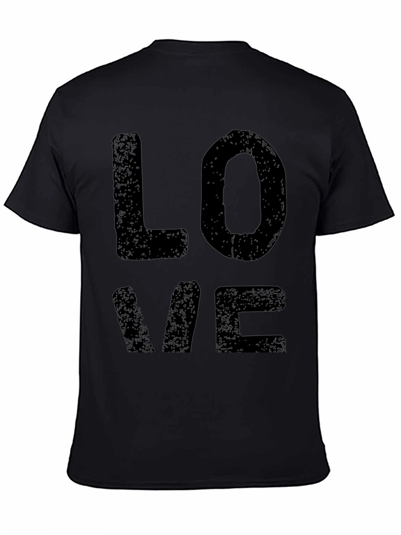 Love Graphic Print Mens Black T-Shirt
