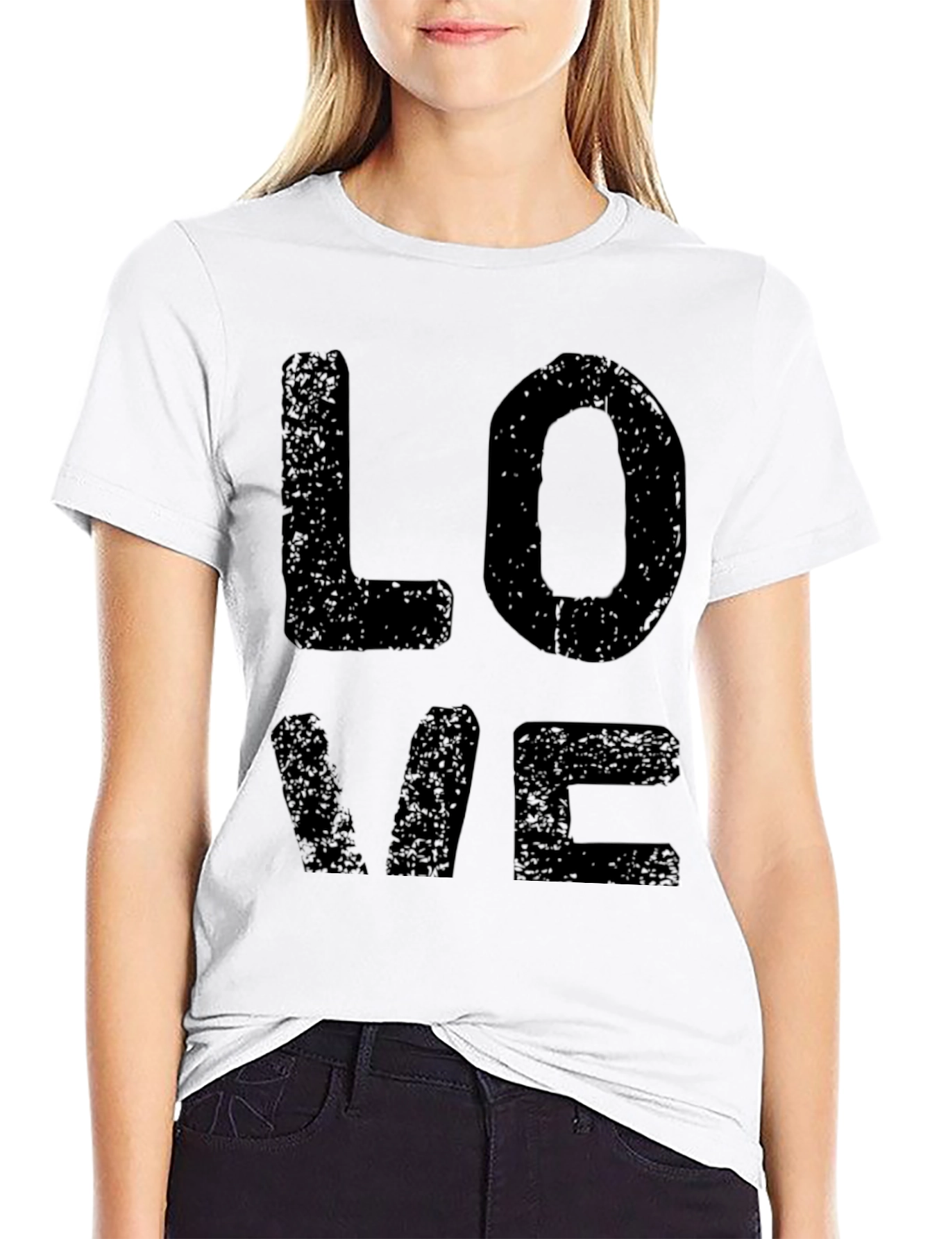 Love Graphic Print Mens Black T-Shirt