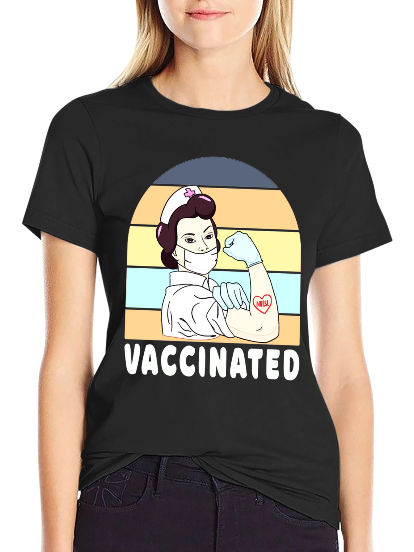Vaccinated Nurse Graphic Tee