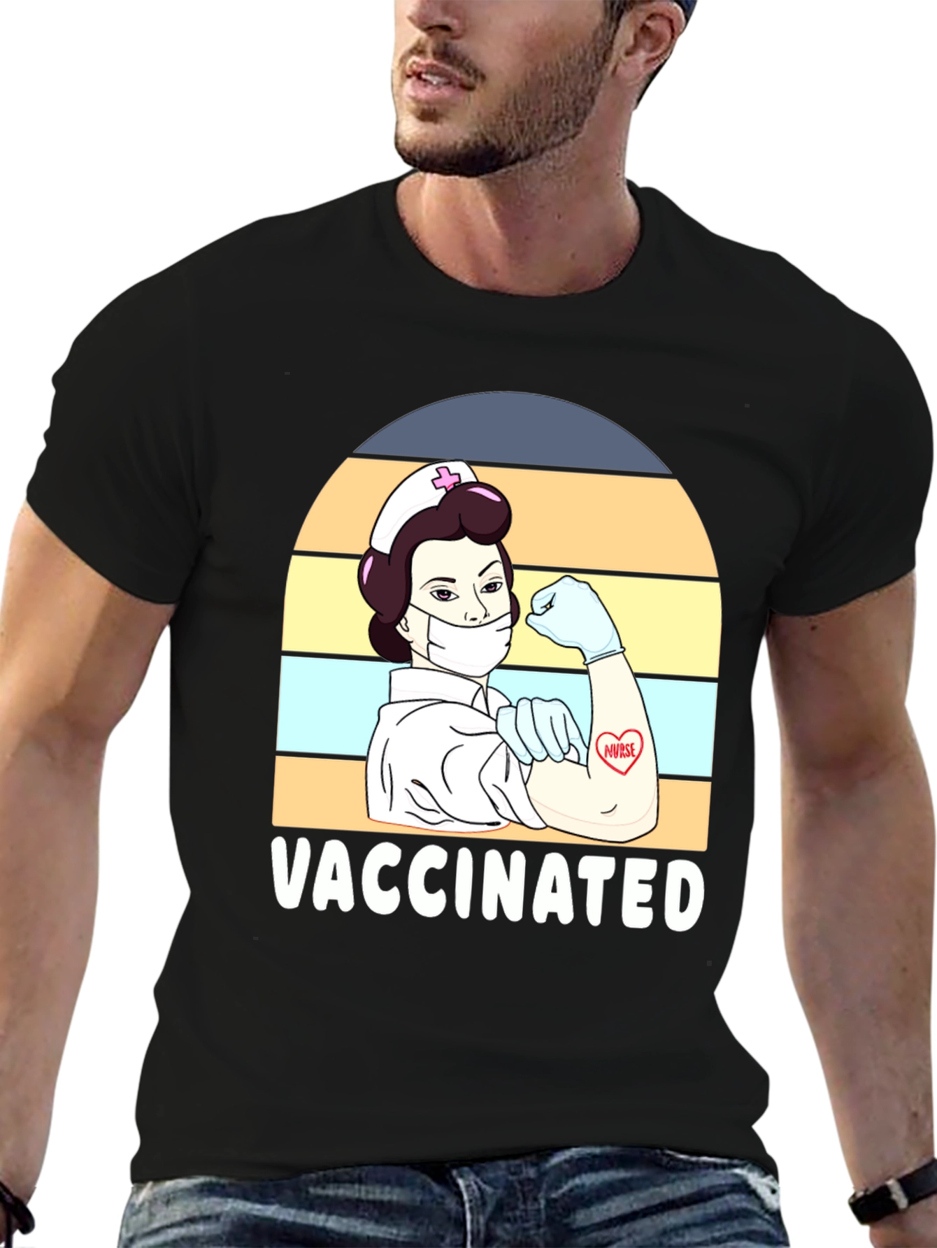 Vaccinated Nurse Graphic Tee