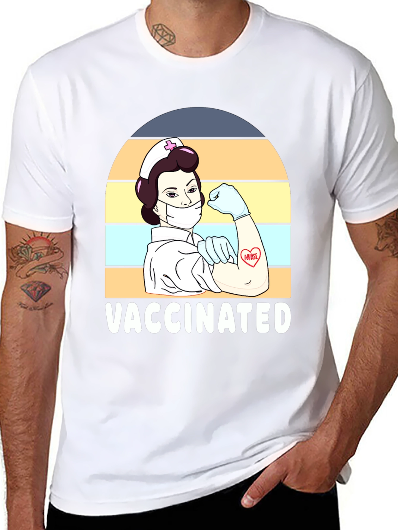 Vaccinated Nurse Graphic Tee