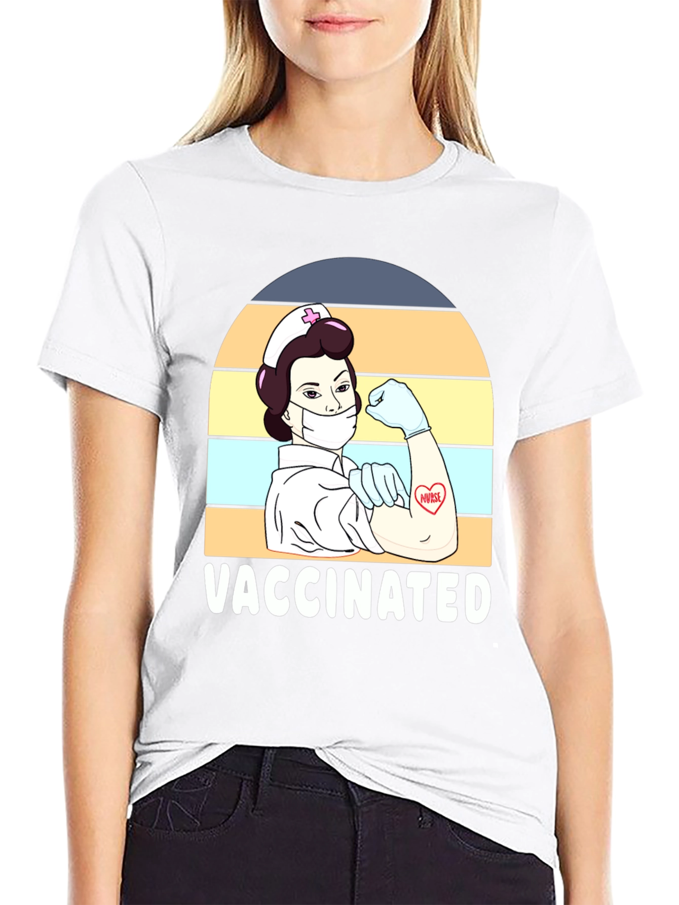 Vaccinated Nurse Graphic Tee