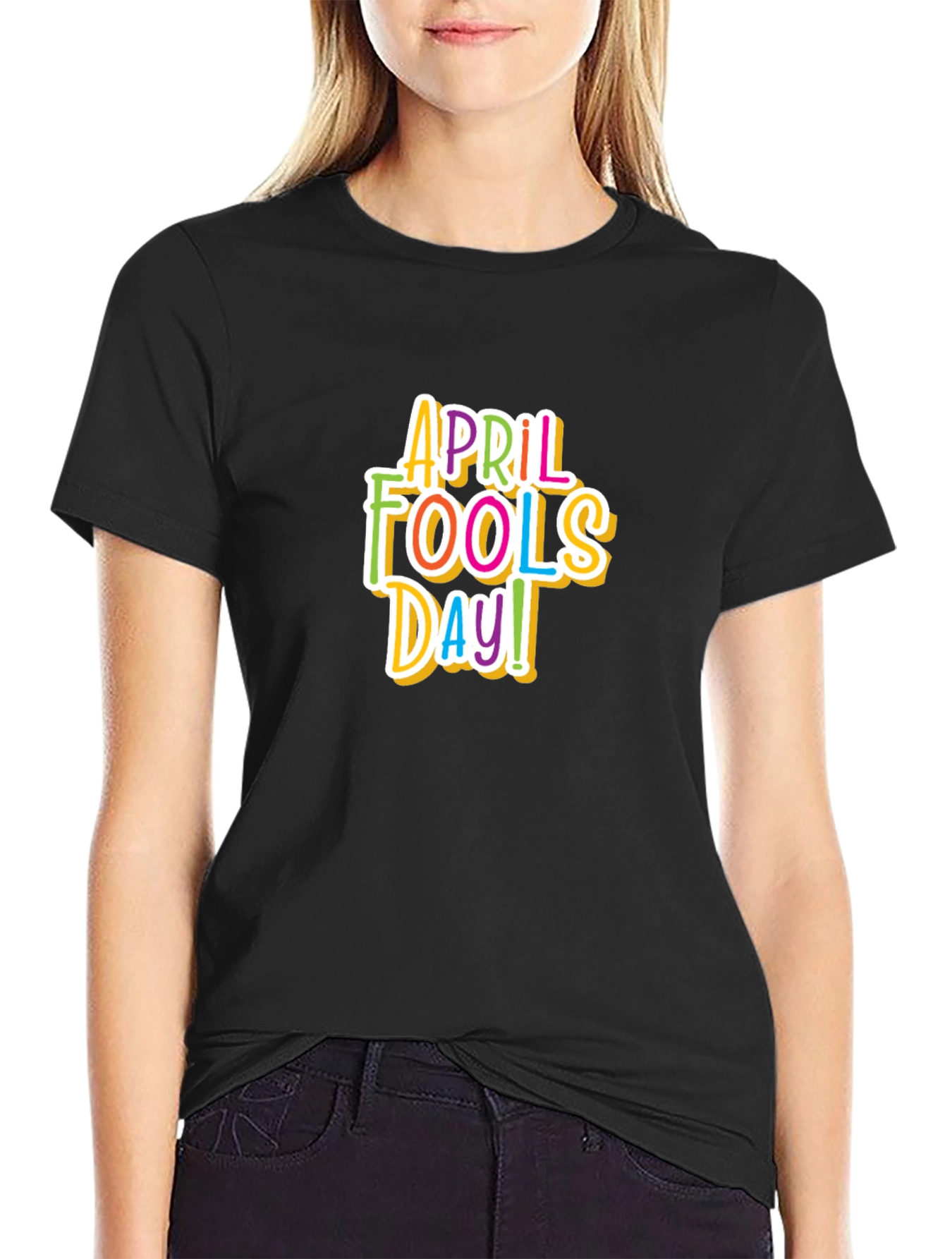 April Fools Day Graphic Tee - Black