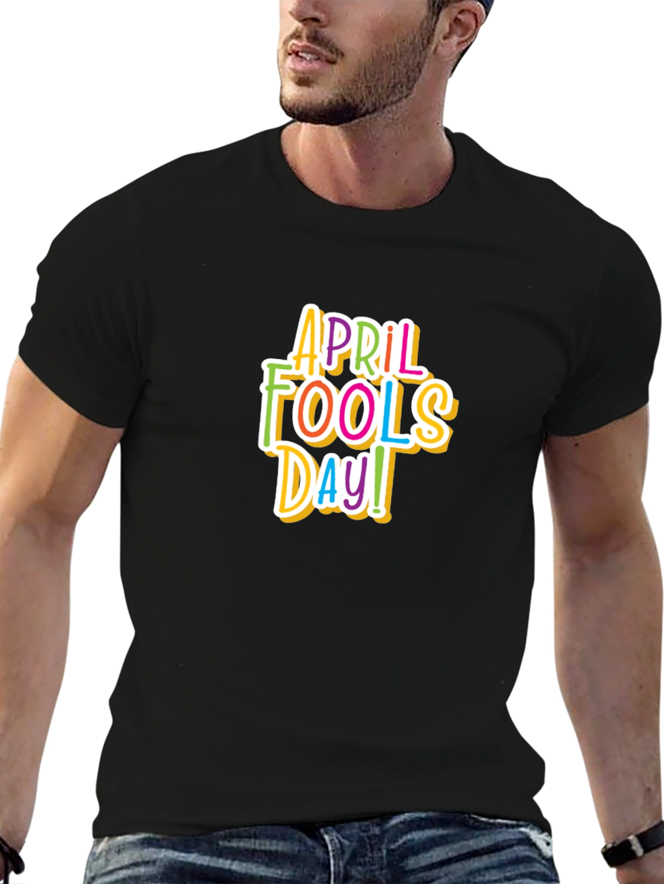 April Fools Day Graphic Tee - Black