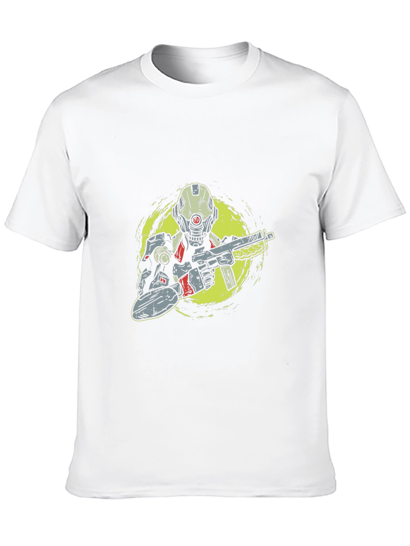 Sci-Fi Soldier Graphic Tee - Black