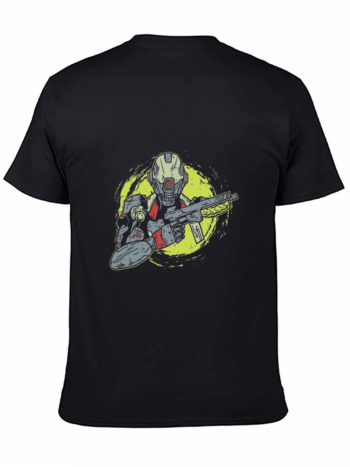 Sci-Fi Soldier Graphic Tee - Black
