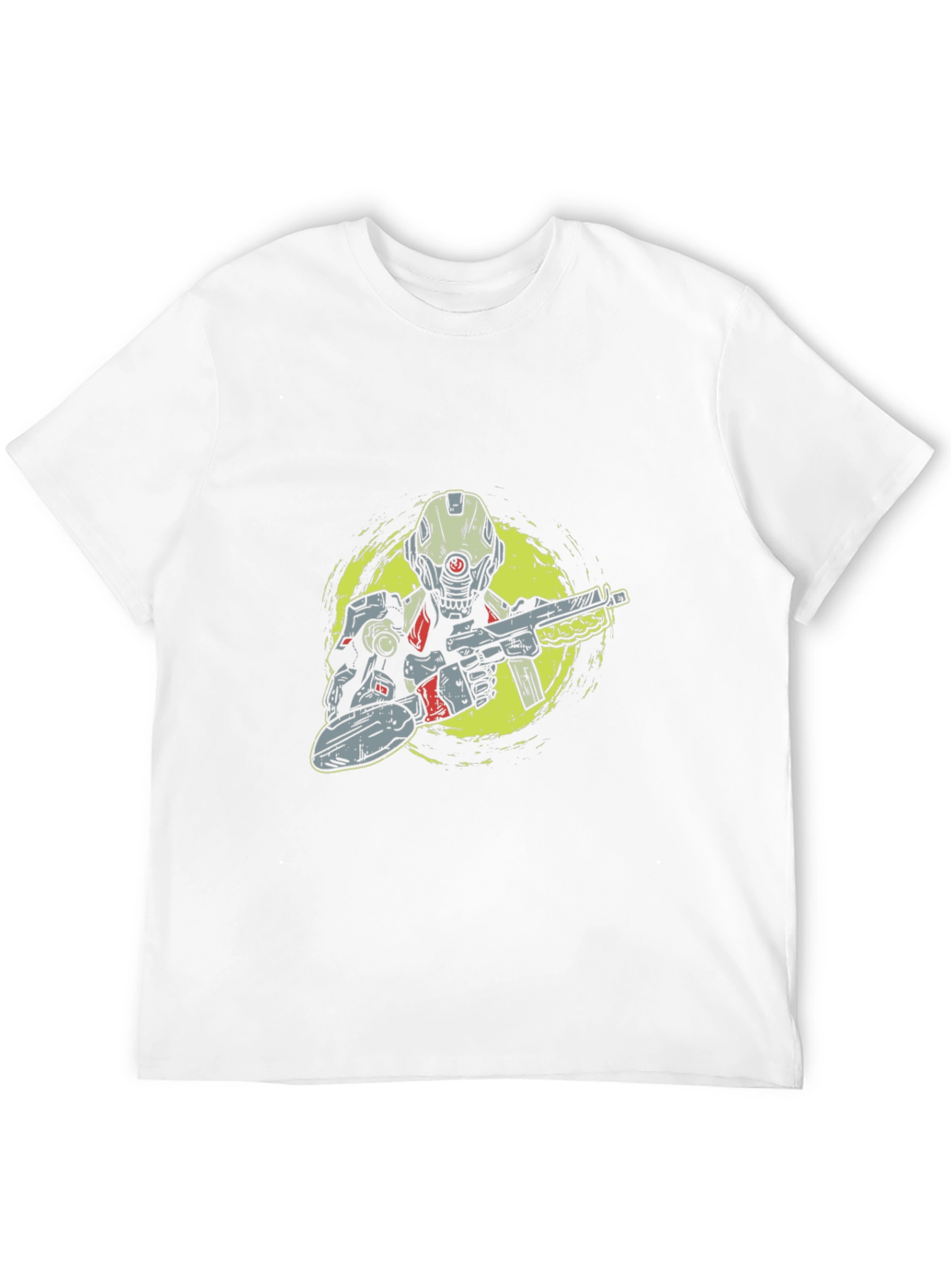 Sci-Fi Soldier Graphic Tee - Black