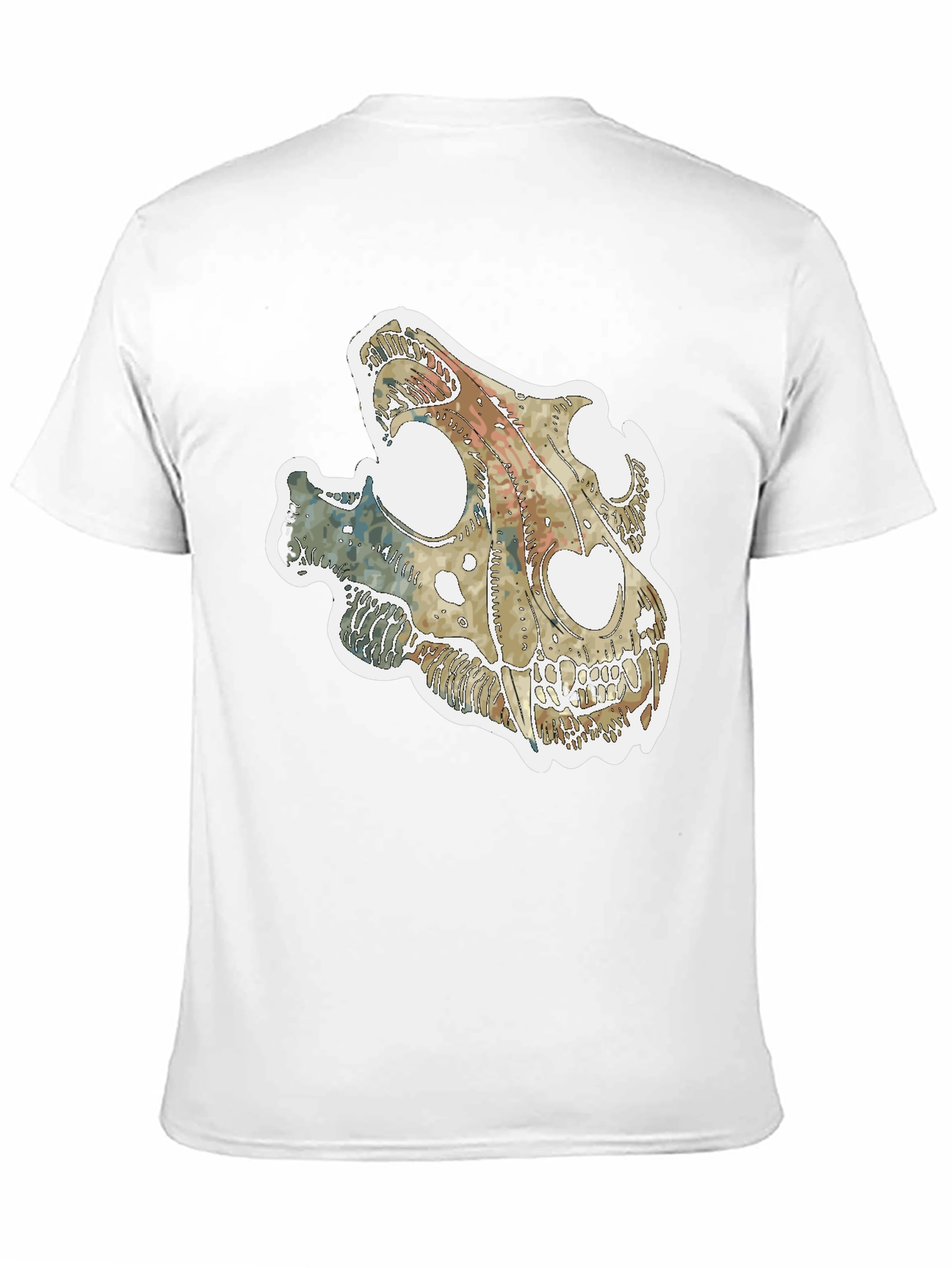 Dinosaur Skull Graphic Tee - Unique Fossil T-Shirt